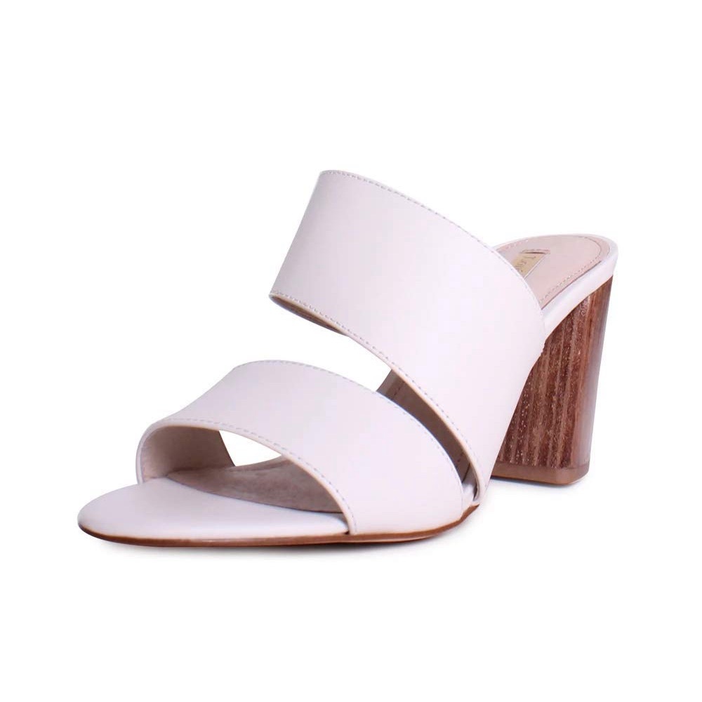 LOUISE ET CIE Kapa Leather Block Heel Dress Mules